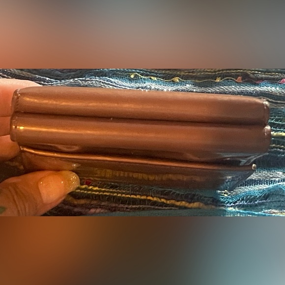 Milk chocolate patent leather Chanel wallet. Approximately 4 x 4 inches. EUC. - Picture 6 of 16